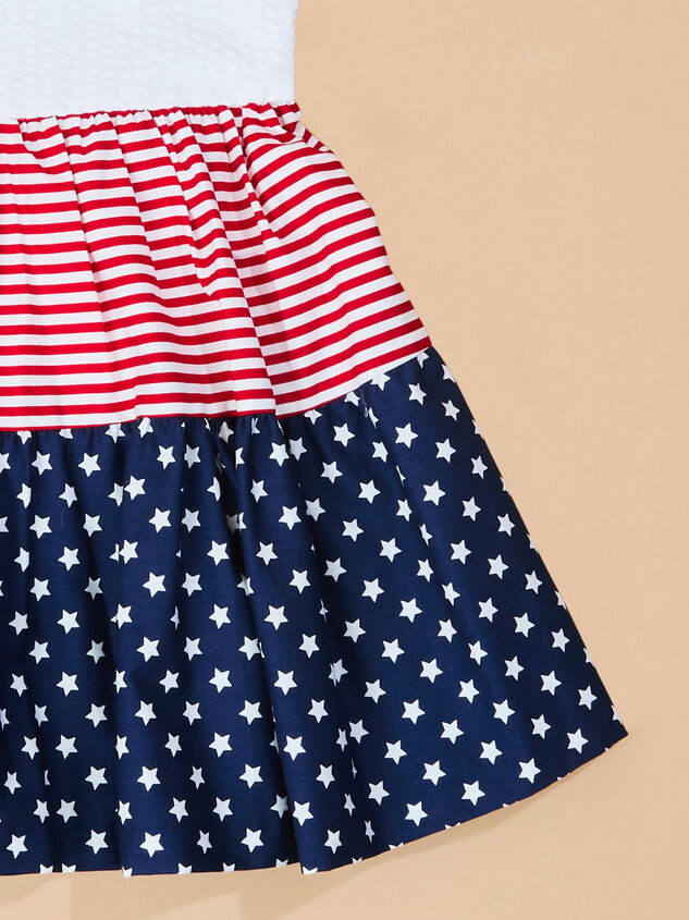 America Bow Baby Dress Detail 3 - TULLABEE