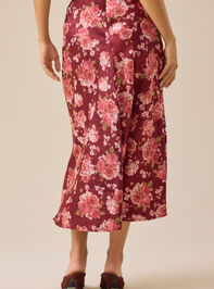 Cassidy Floral Midi Skirt Detail 5 - TULLABEE