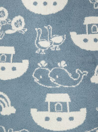 Noah's Ark Chenille Blanket by Mudpie Detail 2 - TULLABEE