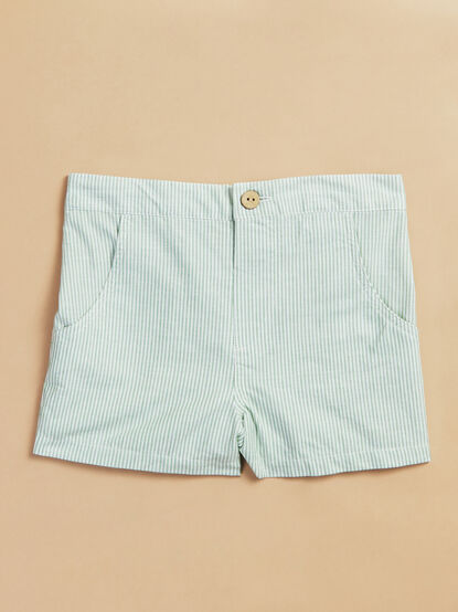 Ethan Striped Toddler Shorts - TULLABEE