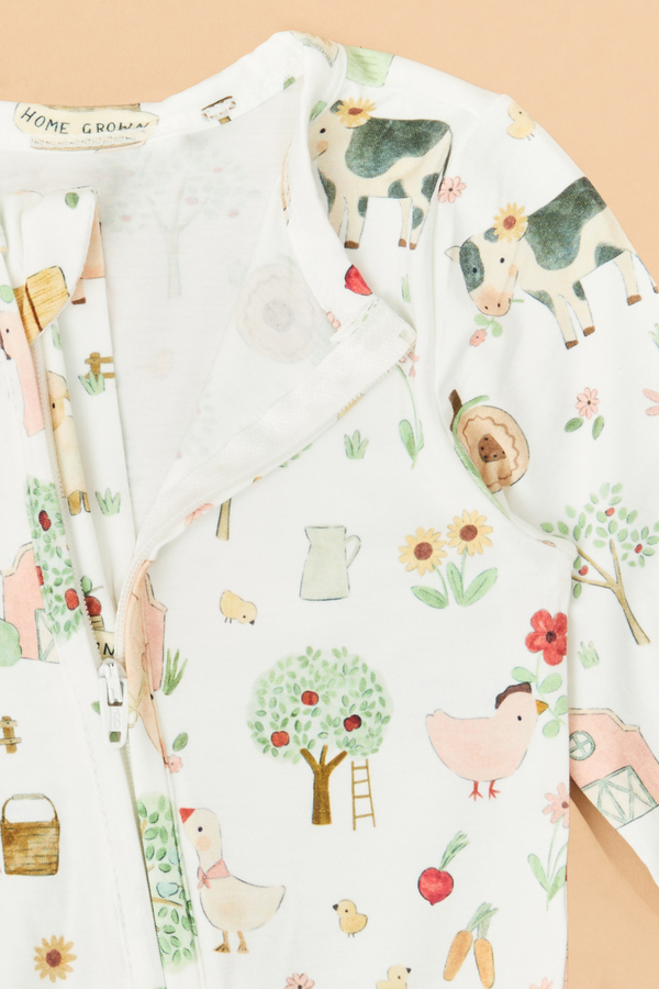 Farm Animal Ruffle Footie Detail 3 - Altar'd State