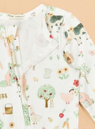 Farm Animal Ruffle Footie Detail 3 - TULLABEE