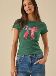 Evergreen Bow Patchwork Tee - TULLABEE