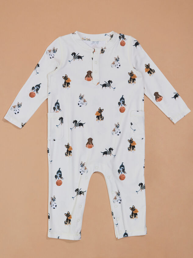 Sporty Pup Henley Romper - TULLABEE