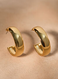 18K Gold Dipped Chunky Hoops - TULLABEE