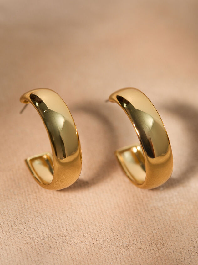 18K Gold Dipped Chunky Hoops - TULLABEE