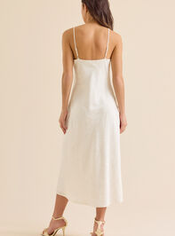 Olandria Satin Midi Dress Detail 4 - TULLABEE