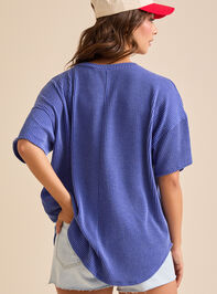 Alessia Ribbed Tunic Top Detail 5 - TULLABEE