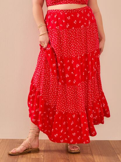 Fleur Floral Maxi Skirt - TULLABEE