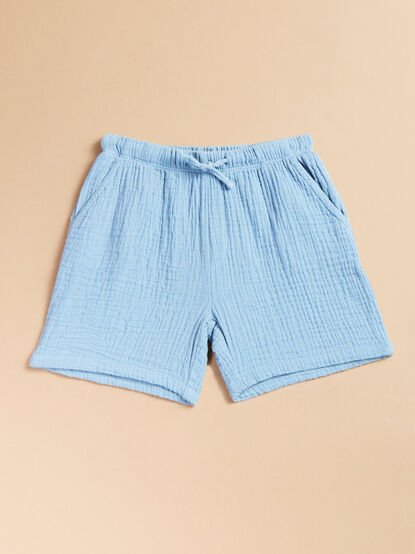 Asher Solid Muslin Shorts - TULLABEE