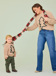 Embroidered Christmas Tree Mama Sweater Detail 6 - TULLABEE