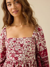Bettie Floral Mini Dress Detail 4 - TULLABEE