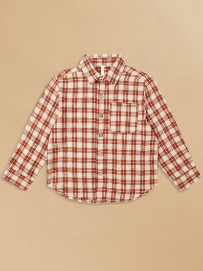 Ruston Plaid Button-Down Shirt by Rylee + Cru - TULLABEE