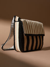 Jordan Striped Beaded Purse Detail 3 - TULLABEE