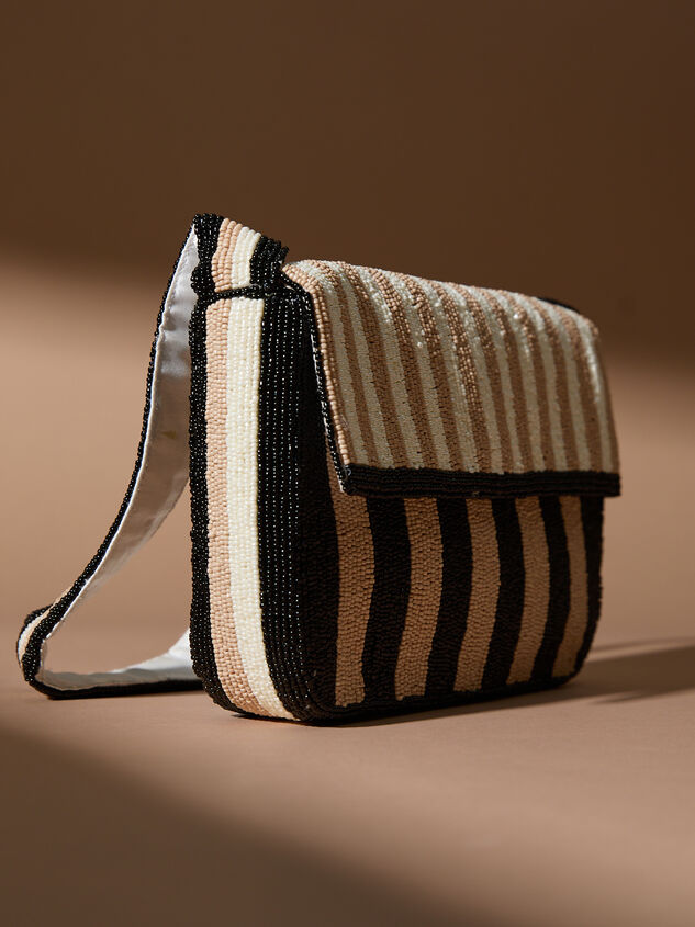 Jordan Striped Beaded Purse Detail 3 - TULLABEE
