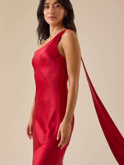 Connie Satin Maxi Dress - TULLABEE
