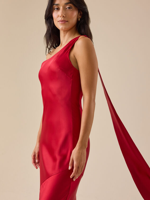 Connie Satin Maxi Dress Detail 2 - TULLABEE
