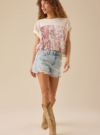Wisteria Patchwork Crochet Top Detail 2 - TULLABEE