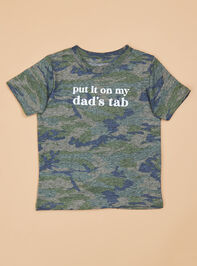 Put it on Dads Tab Tee Shirt Detail 2 - TULLABEE