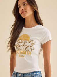 Fortworth Texas Baby Tee Detail 3 - TULLABEE