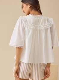 Regan Lace Trim Babydoll Top Detail 5 - TULLABEE