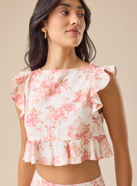 Alice Floral Linen Top - TULLABEE