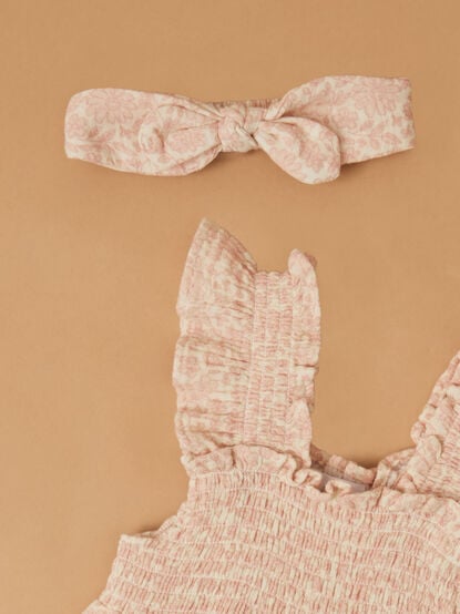 Harper Floral Dress with Headband - TULLABEE