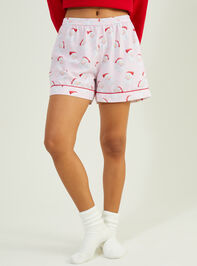 Jolly Santa Mama Pajama Shorts by MudPie Detail 3 - TULLABEE