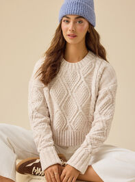 Everley Chenille Cable Sweater - TULLABEE