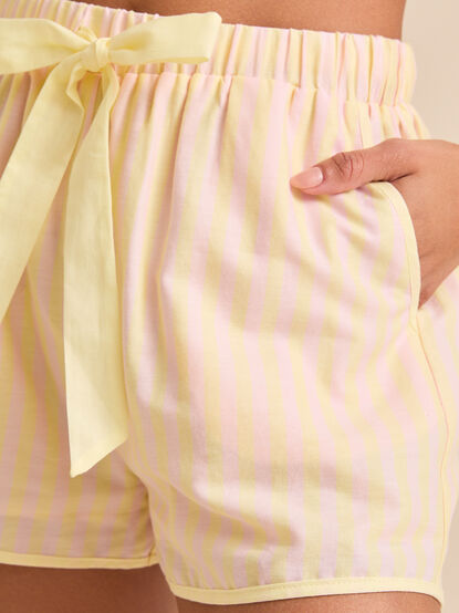Cleo Striped Sleep Shorts - TULLABEE
