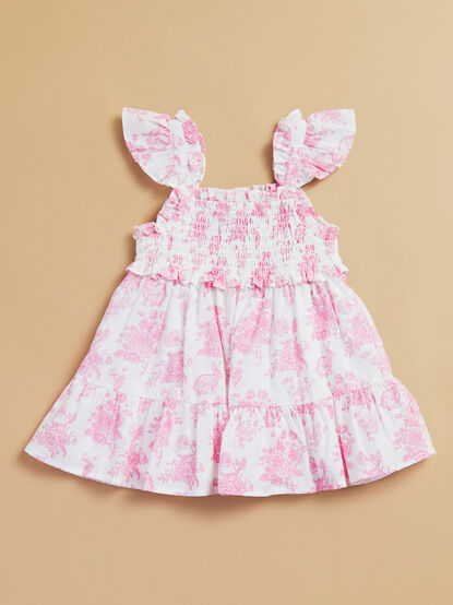Cora Bunny Floral Toddler Dress - TULLABEE