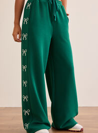 Sweet Bow Straight Leg Pant Detail 2 - TULLABEE