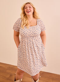Kara Puff Sleeve Floral Dress Detail 3 - TULLABEE