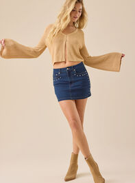 Billie Knit Cropped Cardigan Detail 4 - TULLABEE