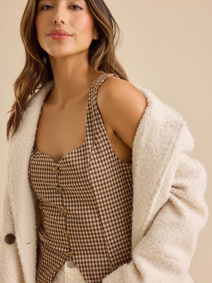 Shawn Plaid Fitted Vest - TULLABEE