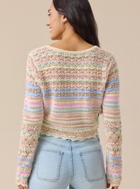 Byrdie Striped Crochet Top Detail 4 - TULLABEE