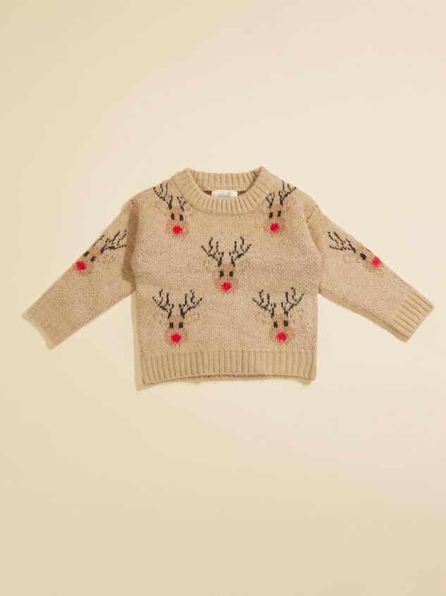 Reindeer Baby Knit Sweater Detail 1 - TULLABEE