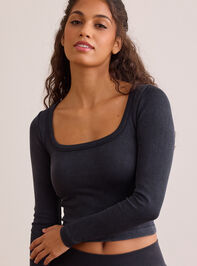 Studio Balance Ribbed Long Sleeve Detail 3 - TULLABEE