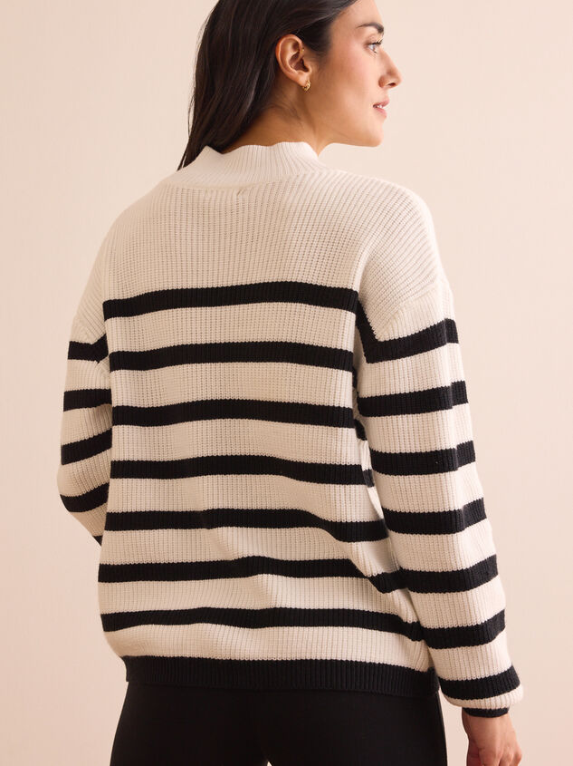 Studio Stride Mockneck Sweater Detail 4 - TULLABEE