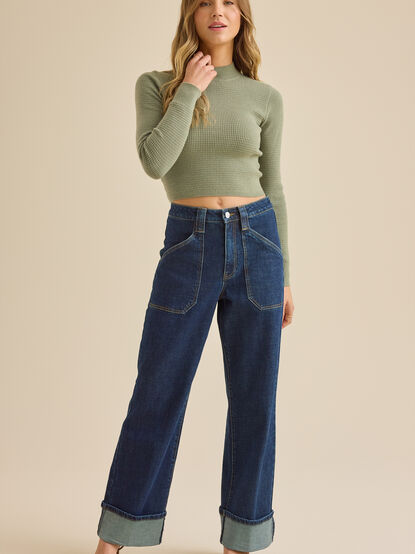 Margo Cuffed High Rise Jeans - TULLABEE