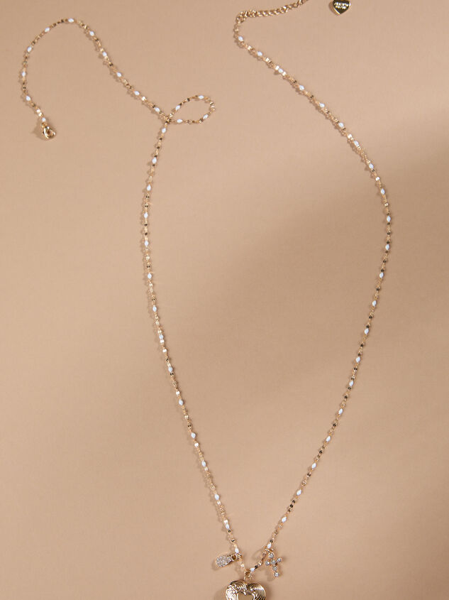 Elowen Dot Chain Long Locket Necklace Detail 2 - TULLABEE