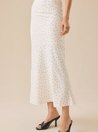 Frankie Polka Dot Midi Skirt Detail 4 - TULLABEE