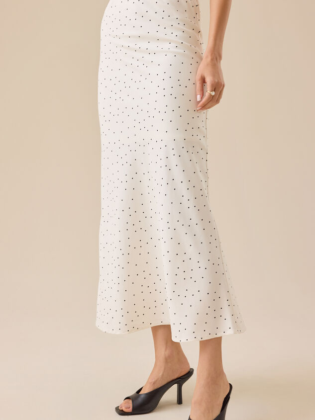 Frankie Polka Dot Midi Skirt Detail 4 - TULLABEE