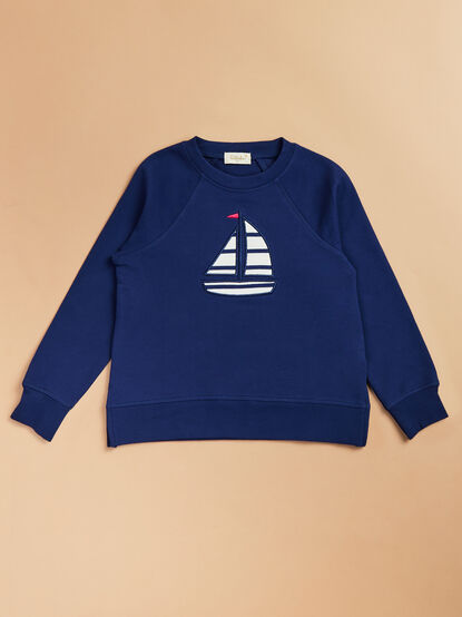 Sail Away Sweatshirt and Short Set - TULLABEE