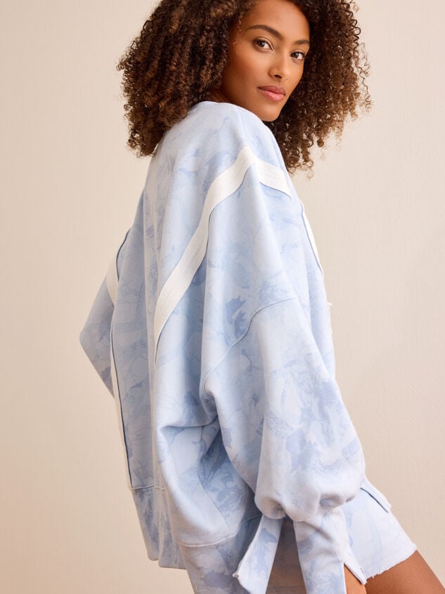 90 Blue Camo Pullover Detail 4 - TULLABEE