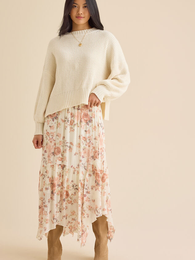 Dora Waffle-Knit Sweater Detail 2 - TULLABEE