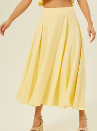 Grace Linen Midi Skirt Detail 3 - TULLABEE
