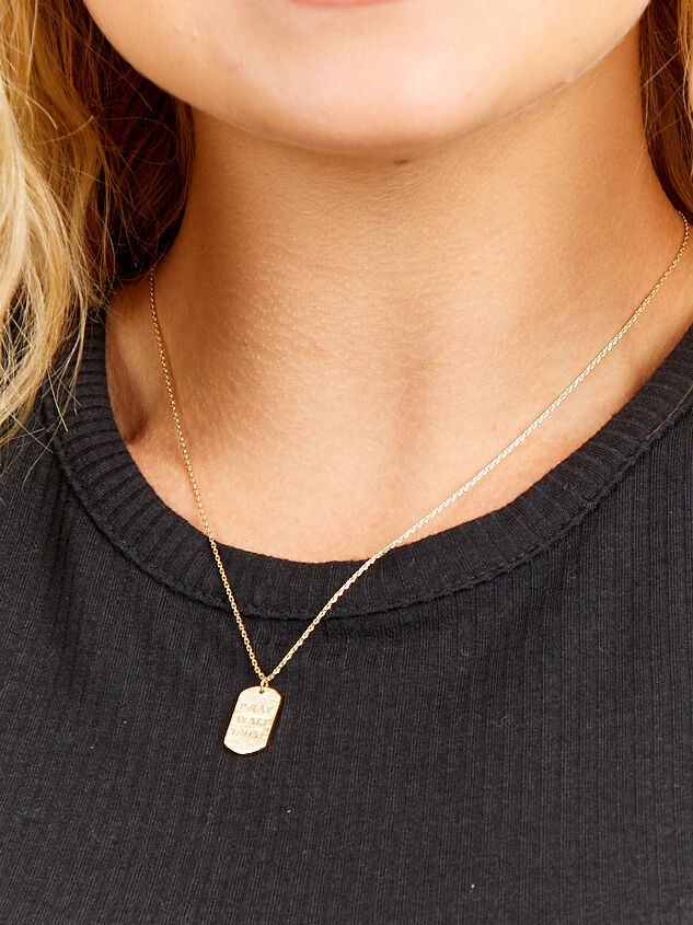 Pray Wait Trust Necklace Detail 4 - TULLABEE