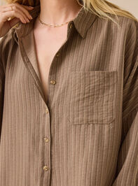 Georgina Striped Button Down Detail 2 - TULLABEE