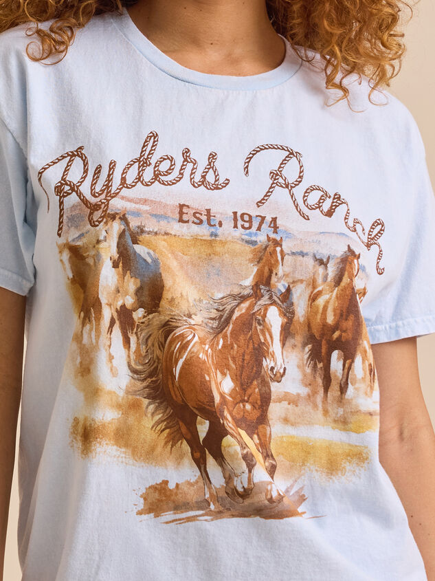 Ryders Ranch Oversized Tee Detail 2 - TULLABEE